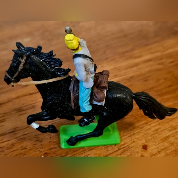 Vintage Britains LTD Confederate Calvary Trooper on Black Horse 1971 Military - Picture 2 of 6